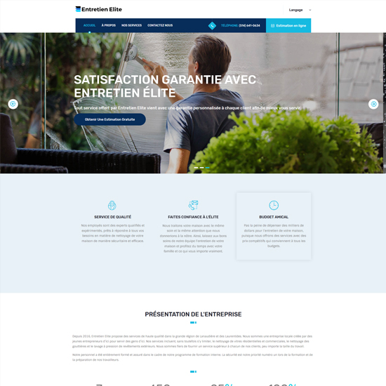 Screenshot of Entretien Elite