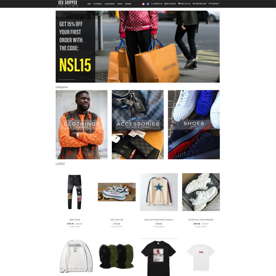 Screenshot of New Shopper Luxury