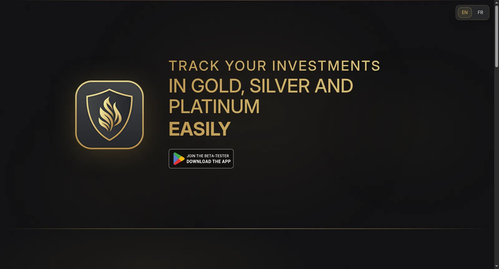 Screenshot of SilverGoldWallet